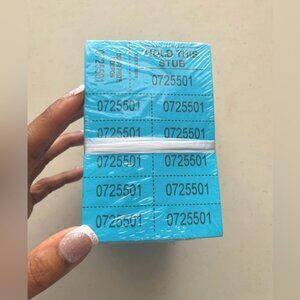 Auction Tickets-10 Number-500ct (Blue) New In Package